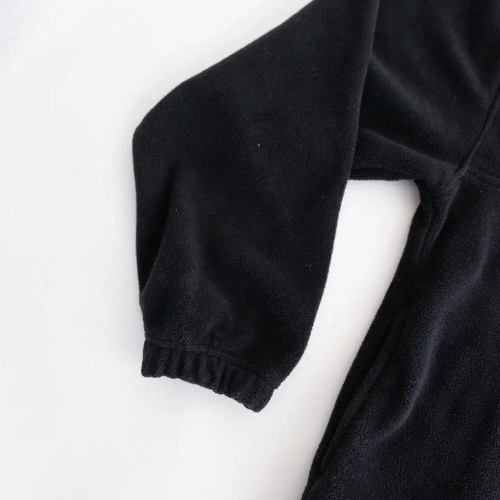 Vintage 90S River  Trader Sport Black And Blue Half Zip Pullover Fleece Sweater - Picture 6 of 9